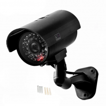 HONTUSEC Fake Bullet Camera Security Camera Waterproof Emulational Decoy IR LED Flash Red Led Dummy Video Surveillance Camera