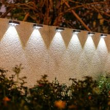 Solar Wall Lamp, LED Landscape Lighting with Smart Sensor Auto On/Off, Solar Powered Light for Garden, Fence, Pathway