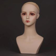 Realistic Female Mannequin Head Beige Skin Dummy Head For Wig Korean Style Small Lips Doll Head Wigs Display Mannequin Head