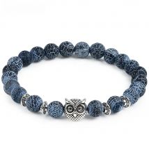 Leopard Tiger Eye Lion Head Bracelet Owl Buddha Bead Bracelets Bangles Skull Charm Natural Stone Bracelet yoga Jewelry Men Women