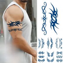 Juice Ink Tattoos Body Art Lasting Waterproof Temporary Tattoo Sticker Maori Totem Tatoo Wings Waist Arm Fake Tatto Women Men