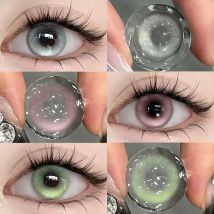 MILL CREEK 1Pair Color Contact Lenses with Myopia Green Lenses for Eye Gray Lenses Pink Contact Lenses Korean Lens Colorful Lens