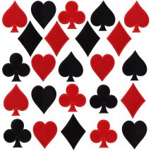 1Pcs Playing Cards Spades Poker Patches Iron on Clothing Gaming Embroidered Appliques for Jeans Hats Bags Jackets