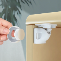 EUDEMON 4pcs Enhanced Magnetic Lock Baby Safety Cabinet Drawer Door Lock Children Protection Invisible Lock Kids Security