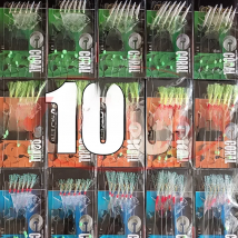 Lunker Sabiki lure flasher rig hook soft bait luminous eel glow dark mackerel fishing snapper mulloway flathead mullet shark