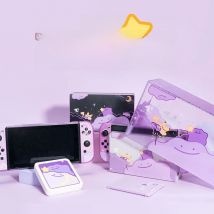 For Switch /Switch OLED Protective Case Dust Cover/Base Shell/Joystick Cover/Mouse Pad Accessories Set Cute Pink Design