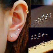 925 sterling silver Earrings Star Moon love butterfly flower gold small stud Earrings for Women fine Jewelry Brincos 2020 bijoux