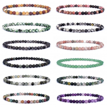 4mm 6mm Mini Energy Charm Bracelet Natural Stone Beads Yoga Healing Bracelet Jewelry for Women Men Best Friend Gift Dropshipping