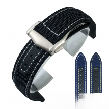 19mm 20mm Nylon Canvas Watch Strap For Omega Seamaster 300  AT150 Fabric Leather AQUA TERRA 150 Blue 21mm 22mm Watchband Buckle