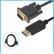 DisplayPort Display Port DP to VGA Adapter Cable 1.8m Male to Male Converter for PC Computer Laptop HDTV Monitor Projector