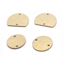 20pcs Textured Brass Round Charms Connector Tags Pendant For DIY Earrings Bracelet Jewelry Findings Making Accessories Crafts