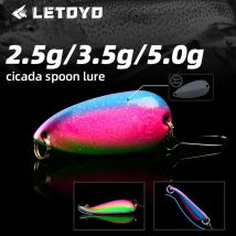 LETOYO 2.5g 3.5g 5g Cicada Spoon Lure Freshwater Spinner Bait Hard Bait Artificial Bait Trout Lure Bass fishing Lure Area Trout