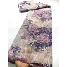 Latest African Lace Fabric 2024 High Quality Brocade Jacquard Lace Fabric French Organza Nigerian Lace Fabric For Wedding JK4762