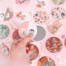 30 Pcs Cartoon Cute Animal Metal Cosmetic Mirror / Sweet Women Children Makeup Pocket Mini Portable / Party Christmas Gift
