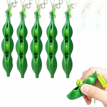 5pcs Fidget Toys Pack Portachiavi Decompression Edamame Toys Squishy Squeeze Peas Beans Keychain Cute Stress Adult Toy Key chain