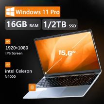 Laptop FUCHU 2025 Intel Celeron N4000 16GB RAM 1TB 2TB SSD Windows 11 Laptop z odciskiem palca Przenośny laptop biznesowy do nauki