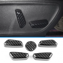 Carbon Fiber Car Interior Power Seat Adjustment Switch Cover Trim ABS For 2020-2025 Ford Escape Kuga