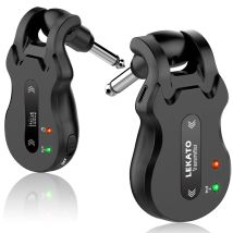 LEKATO Wireless Guitar System Wireless Audio Electric WS-50 5.8Ghz Guitar Transmitter Receiver 4 Channels Transmission Range