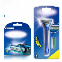1 Razor + 7 Blades Original Schick Protector 3d Diamond Razor Set Hair Shaver Men Safety Razor Blades In Stock Free Shipping