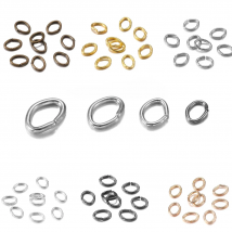 300pcs/lot 7*5mm Oval Split Ring Jump Rings Connector Open Metal Rings Link Loops for Bracelet Necklace Accessories Jewelry DIY