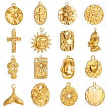 3pcs/Lot Stainless Steel Irregular Geometry Charms Making Necklace Bracelet Earring Pendants For Women DIY Jewelry Accessories