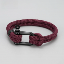 VOQ New Outdoor Style U-shaped Survival Buckle Bracelet Hand Made Milan Rope Bracelets Fashion Friendship Jewelry Wholesale
