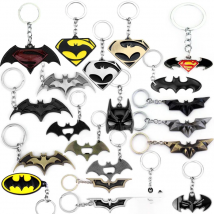 Bat Pendants Keychain Superheroes Movie Jewelry Car Key Ring Bags Key Chains Gifts Souvenir