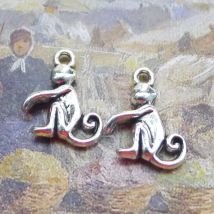 Newest 20Pieces 11*16mm Mixed Alloy Antique Silver Color Monkey Charms Necklace Pendant Accessory For DIY Jewelry Making