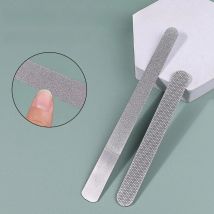 Diamond Nail File Stainless Steel Double Side Nail File Metal File Buffer Fingernails Toenails Manicure Files for Salon And Home