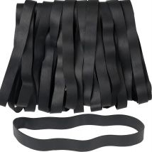 Wide 20mm Black Elastic Rubber Band Heavy Duty Strong Large Package Packing Tie 5/10/20 - You Choose Quantity
