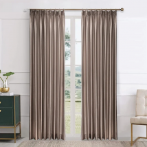 Shiny Silk Touch Feeling Curtains for Bedroom Living Room Solid Color Semi Blackout Modern Window Curtains Pannel Blinds