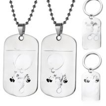 To My Gorgeous HUSBAND/WIFE Stainless Steel Couple Necklace Dog Tag Pendant Love Forever Jewelry Valentine's Day Present