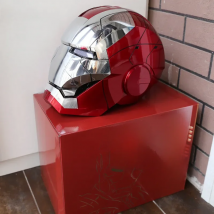 New Disney Iron Man Helmet 1:1 Mk5 Voice Control Eyes With Light Model Toys For Adult Electric