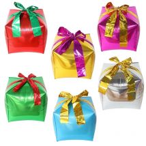 24 Inch Christmas Gift Box Cube Foil Balloons Red Green Blue Silver Present Inflatable Air Globos Kids Toys Xmas New Year Decor