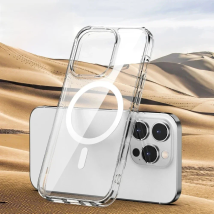 For Apple Original Magnet Magsafe Case Iphone 15 14 13 12 Mini 11 Pro Max 7 8 Plus X Xs Xr Se 2020 Clear Cover Magnetism Acrylic