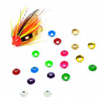WIFREO 12PCS 10mm Brass Tube Fly Cone Disc Tube Fly Head Fly Tying Material Salmon Steelhead Fishing Tying Accessories