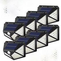 Solar Lights Outdoor 100LED 3 Modes 270° Lighting Angle Motion Sensor Security Lights for Backyard Garden Fence Patio Front Door