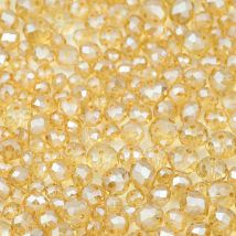 2-10mm Golden Champagne Austrian Crystal Beads Faceted Flat Round Loose Spacer Beads For Jewelry Making DIY Necklaces Bracelets