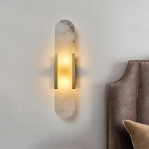 Natural Marble Sconce Light G4 Socket Wall Lamp Nordic Hardware Living Room Bedside Bedroom Bra Hotel Aisle Staircase Lighting
