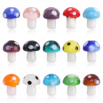 10x13/12x16/15x20mm Murano Lampwork Glass Beads Blue Mushroom Shape Charms Pendants For Handmade Earring Necklace Jewelry Making