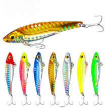 Metal Vib Fishing Lure Weights8-20g Long Shot Slots Hook Metal Jig Articulos De Pesca Isca Artificial Bass Bait Deep Sea Fishing