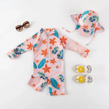 2023 Fashion Swimming Set For Kids Baby Girl Swimwear Surf Suit bathing Pool Beach Swimwear+Cap Outfit
