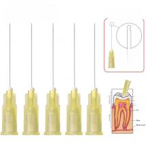 100pcs Dental Endo Irrigation Needle Tip 25G/27G/30GA 30G End-Closed Side Hole Endo Syringe Root Canal Washing Needle Tip