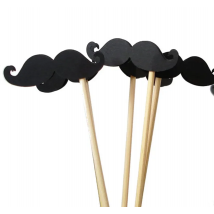 25pcs Black Mustache Photo Booth Props  Wedding Photo Props  Props on a Stick Mustache on a Stick