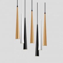 27cm 46cm 5W COB LED Modern Pendant Light Cone Aluminum Spotlight Hang Lamp for Living Room Kitchen Hotel Bar Restaurant Light