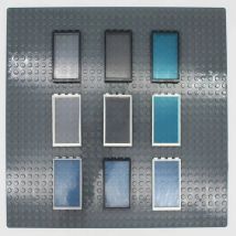 Moc French Windows Door Frame 1x4x6 60956 57895 DIY Building Blocks Bricks Bulk Set City Street View Compatible with Glass Toys