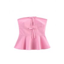 Women Summer Sexy Camis Tank Tops 2025 Fashion Solid Off shoulder Strapless Female Elegant Street Bow Top Clothing