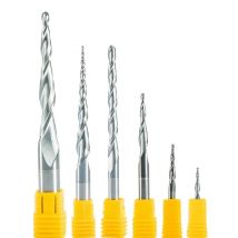 1pc 3.175/4/6/8/10/12mmTaper Ball Nose End Mill Tungsten Solid Carbide Coated Cone CNC Milling