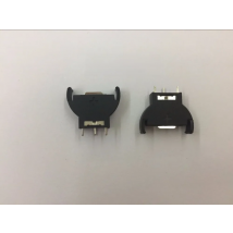 100 PCS New Vertical CR2032 2025 Half-Round Battery Coin Button Socket 3 PIN Holder Case