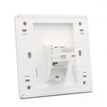 CAT6 RJ45 Network Wall Face Cover One Port Internet Panel Extruded Wire LAN Socket Faceplate In White For Tenda Ethernet Switch